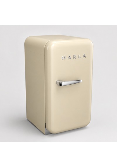 Elektromarla Retro Minibar Mini Buzdolabı Bej