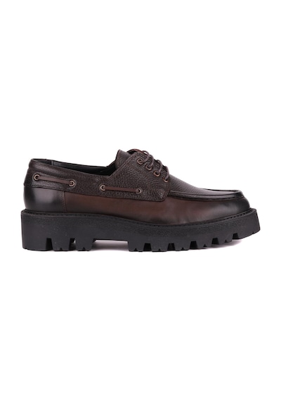 Shoetyle - Kahverengi Hakiki Deri Bağcıklı Erkek Günlük Ayakkabı 115-k512-1326 Kahve Rengi
