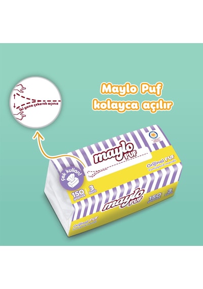 Maylo Puf Mendil 150'li Tek Paket