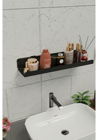 Risingmaber 3m Ultra Güçlü Yapışkanlı Siyah Çok Amaçlı Organizer Raf, Banyo Askısı Ve Banyo Rafı Mt95sd Diğer