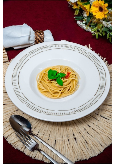 Heda Porselen Mimoza 28cm Porselen Makarna Tabağı