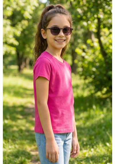 Kiagu Fuşya Kısa Kol Basic T-shirt- Terletmeyen Esnek Kumaş Pamuklu Mevsimlik Fujya Kısakol Kız Çocuk Tsort Çok Renkli Kiagu Fuşya Kısa Kol Basic T-shirt- Terletmeyen Esnek Kumaş Pamuklu Mevsimlik Fujya Kısakol Kız Çocuk Tsort Çok Renkli