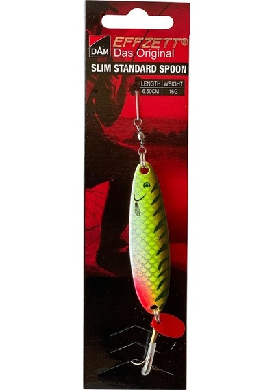 Dam Effzett Standard Spoon Slim 6.5cm 16gr Kaşık Olive/chartreuse Uv