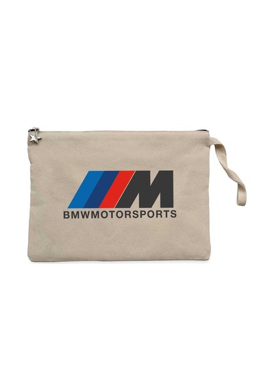 Bmw M Power Motorsport Krem Clutch Astarlı Cüzdan / El Çantası