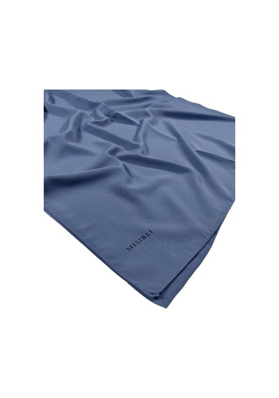 Mim Eşarp Mısırlı Eşarpları Medine Ipeği Büyük Boy Eşarp 140x140 Cm İndigo