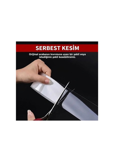 Trobus Oto Kapı Eşiği Bagaj Tampon Koruma Filmi 5 Cm X 5 M Şeffaf
