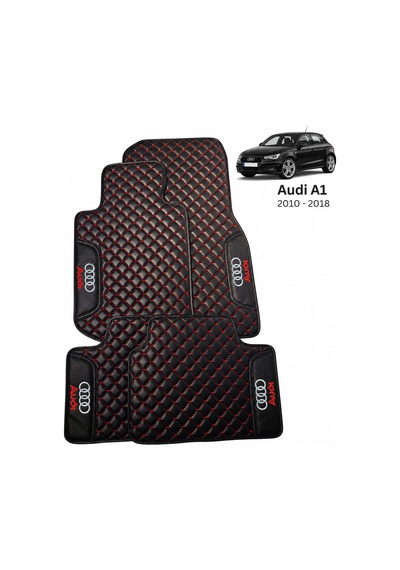Oto Deri Paspas Seti Audi A1 2010 - 2018 Uyumlu Sline Sport Kaymaz & Şık Tasarım - Siyah
