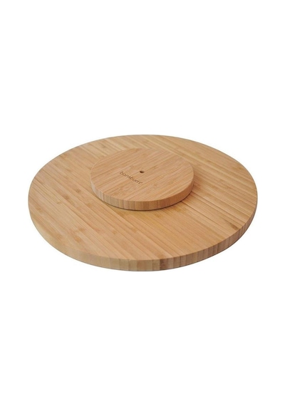 Bambum Fiesta Dönen Servis Tabağı Küçük 35cm Krem
