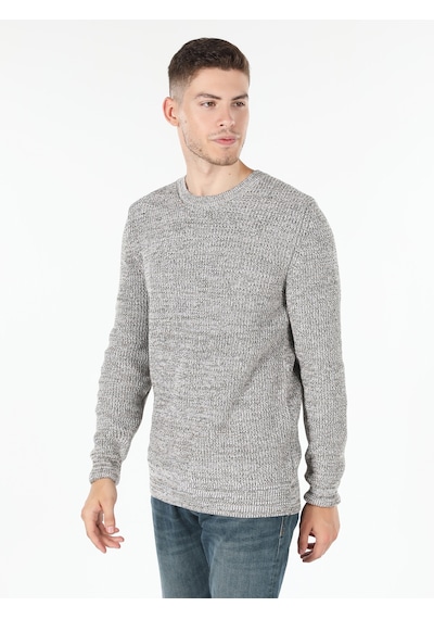 Colin's Slim Fit Bisiklet Yaka Dar Kesim Bej Erkek Kazak CL1059927_Q1.V1_BEI Bej