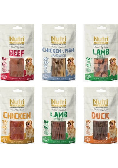 Nutri Canin 6 Çeşit Karma Fileto Köpek Ödülü 80 G X 6 Adet
