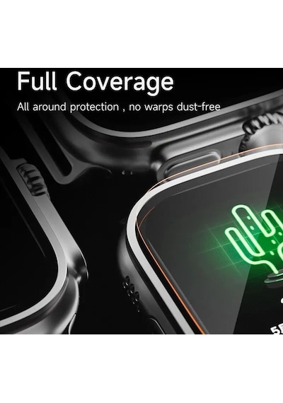 Apple Uyumlu  Watch 8 9 Ultra 1/2 49mm Kolay Uygulama Aparatlı Cam Ekran Koruyucu