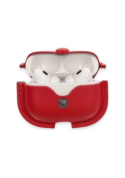 Newface - 91 - Airpods Pro 2 2.nesil Çanta Deri Kılıf - Kmrsfres - - Kırmızı