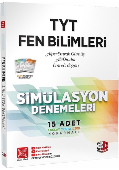 3D Yayınları Tyt 4'Lü Simülasyon Deneme Seti