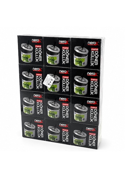 12 Adet Ashtray Yuvarlak - Basmalı Metal Küllük 4801 Çok Renkli