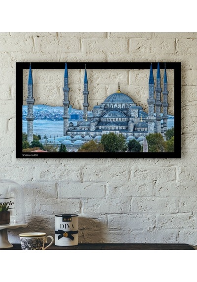 Kişiye Özel Istanbul Sultan Ahmet Camii Temalı 3D Ahşap Tablo-2