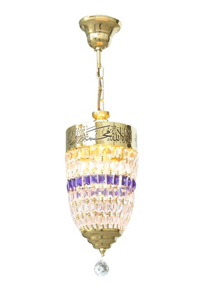 Klasik Kristal Taşlı Tekli Sarkıt Avize - 15 Cm