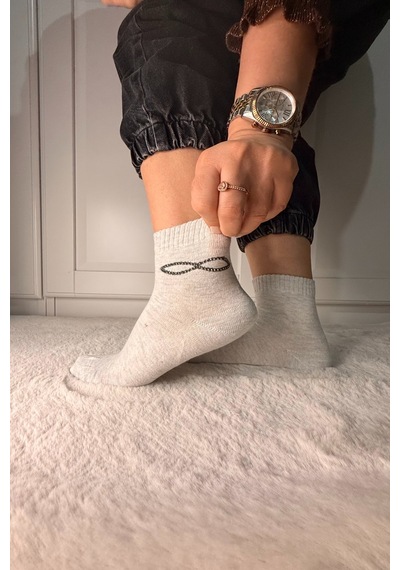 Ozzy Socks 3 Çift Kadın Taş Detaylı Dikişsiz & Takviyeli Patik Çorap Bordo