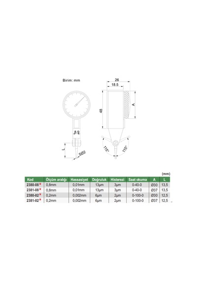 INSIZE 2380-02 Salgı Saati