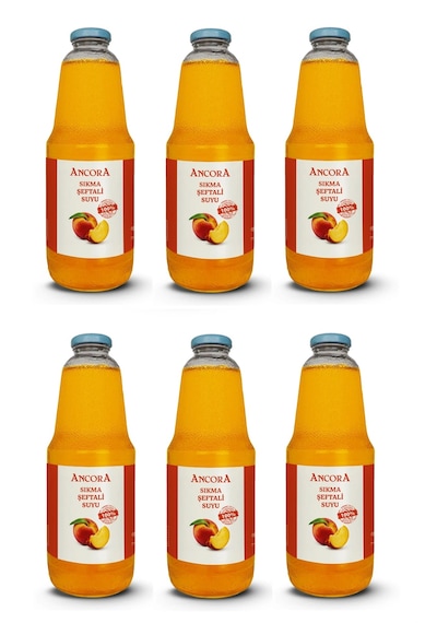 Ancora Sıkma Şeftali Suyu 1 Lt X 6 Adet