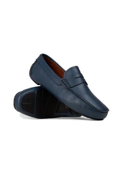Deery Erkek Hakiki Deri Mavi Loafer Penny - E0920mmvıc01
