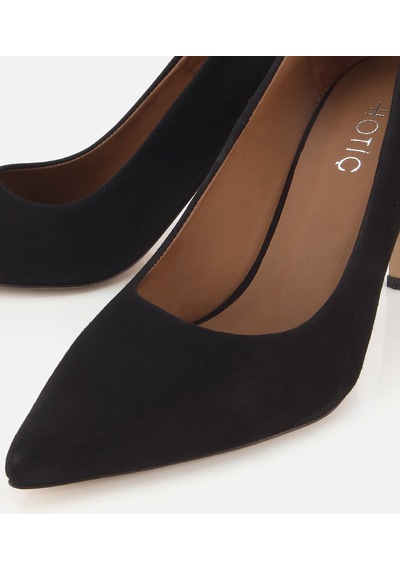 Hotiç Kadın Süet Deri Siyah Yüksek İnce Topuklu Stiletto 01ayh335630a100 01ayh335630a100