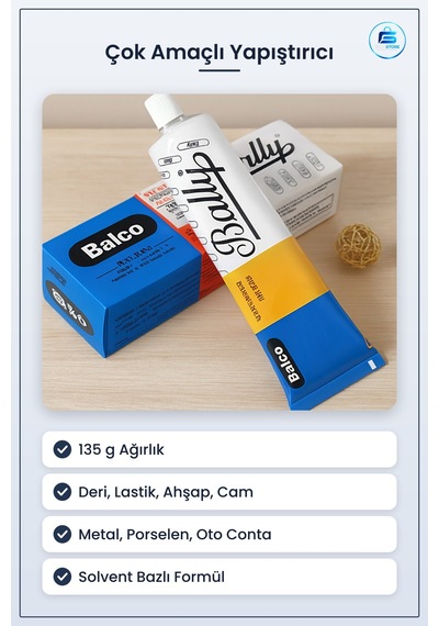 Çok Amaçlı Yapıştırıcı 135 G Deri Lastik Ahşap Cam Porselen Metal