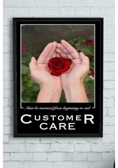 Pster10600 Customer Care Motivasyon Çerçeveli Tablo 30 X 40cm