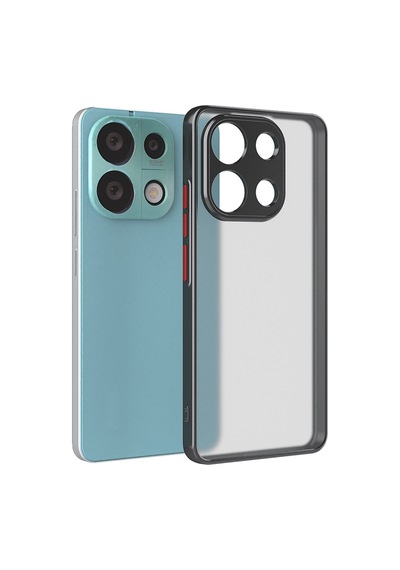 Zore Xiaomi Redmi Note 13 4g Uyumlu Kılıf Omsy Hux Kapak-siyah