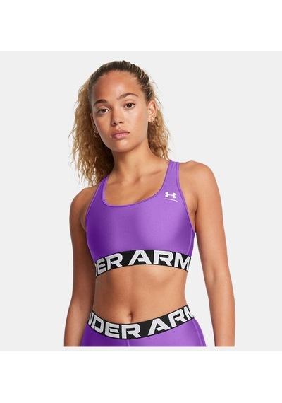 Under Armour - Kadın Ua Hg Mid Branded Spor Sütyeni 1383544-525 Lavish White