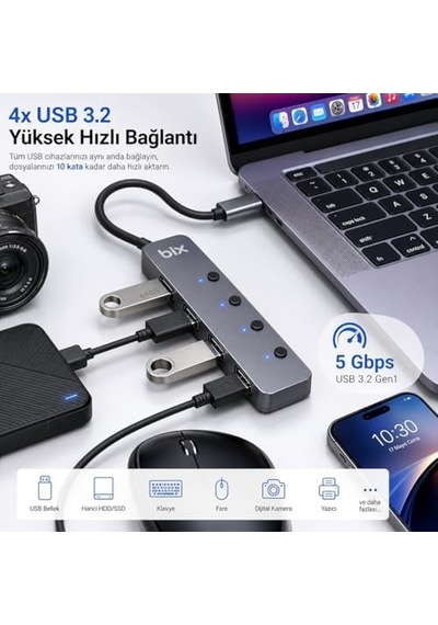 Bx20hb Type-c&apos Den 4 Port Usb 3.2 Hub 01