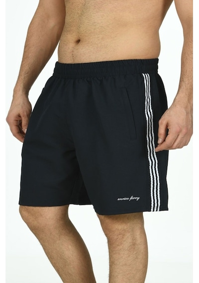 Enrico Ferry Enrıco Ferry Erkek Yanları Şerit Büyük Beden Deniz Şortu Edy2373B