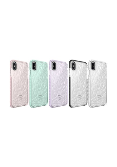 Apple Uyumlu iPhone Xs Max 6.5 Kılıf Buzz Köşeleri Airbagli Prizmatik Tasarım