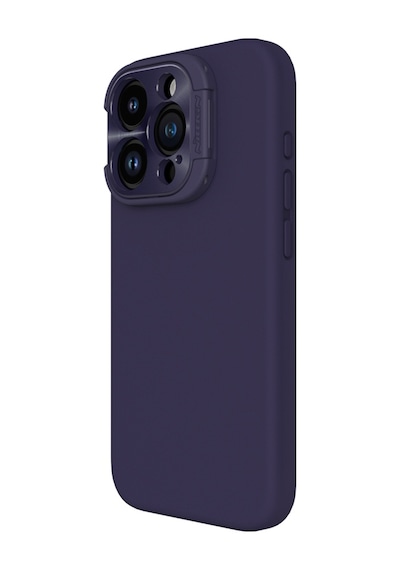 Nillkin Apple Uyumlu iPhone 15 Pro Stand Özellikli Lens Koruyuculu Lansman Kılıf Derin Mor