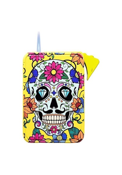La Catrina Sigara Tabaka Ve Çakmak Seti Sarı