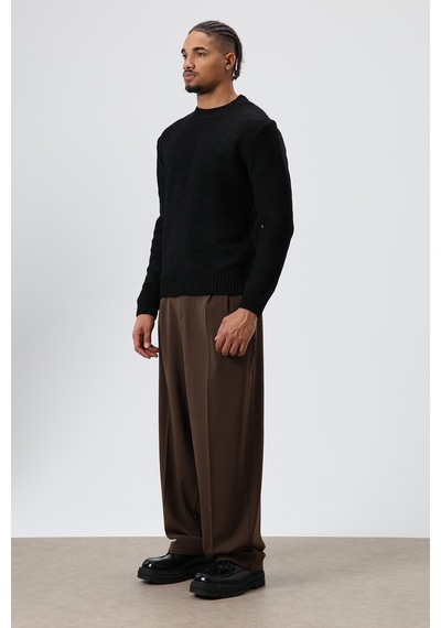 Vamos Baggy Fit Kumaş Pantolon 30-795-1 Kahve