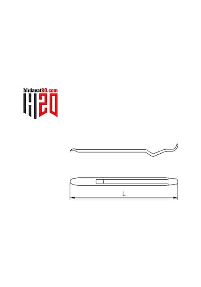 İzeltaş Levye Oluklu Kıvrık Uçlu 600 MM Krom Kaplı - 6360260600