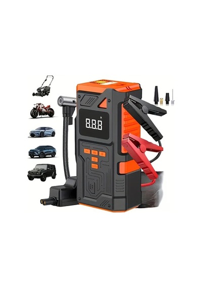 Lebron Akü Takviye+araç Pompası 4 Ü 1 Arada Profesyonel Araç Acil Durum Kiti 16000mah