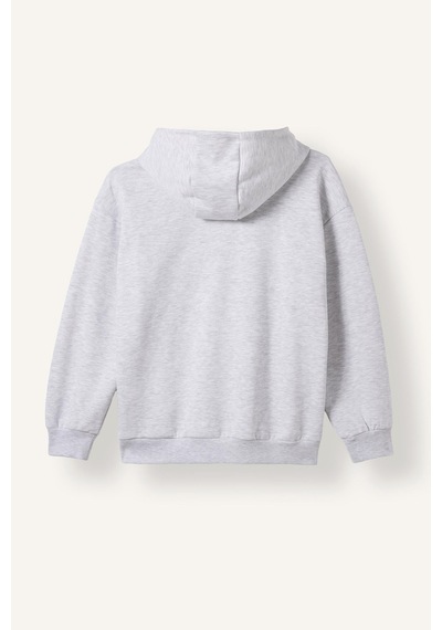 Defacto Overshirt Fit Kapüşonlu İçi Yumuşak Tüylü Baskılı Sweatshirt Erkek Çocuk I3083a826wngr400 Gri-gr400