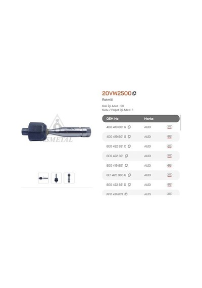 Asmetal 20vw2500 Rot Mili Direksiyon Kısa Pa A4 A6 1160308227hd
