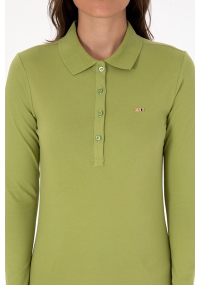 U.S. Polo Assn. Kadın Fıstık Basic Polo Yaka Sweatshırt 50313593-VR087