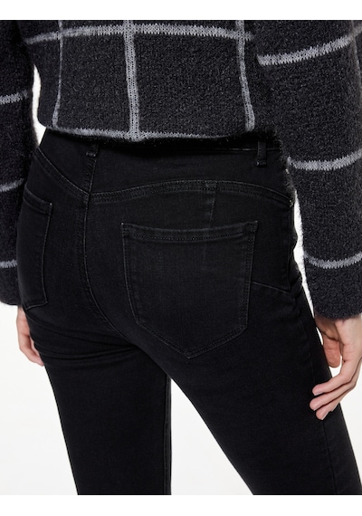 Koton Yüksek Bel Fermuar Cep Detaylı Toparlayıcı Skinny Jean Pantolon - Push Up Skinny Jeans Siyah 6wal40042md Siyah