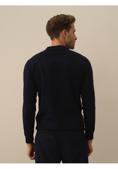 Xint Lacivert Pamuk Dokulu Regular Fit Kazak 801743