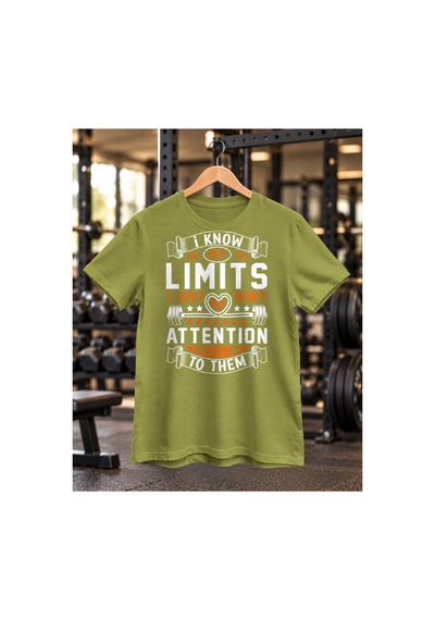 Segungear Limits Erkek Regular Fit Baskılı Spor Tişört Haki - 931810937 Haki
