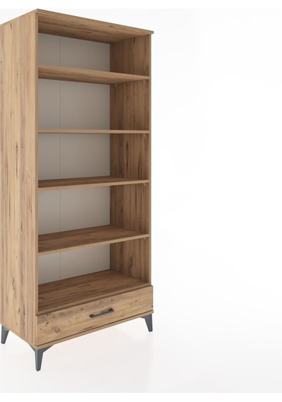 Hyperion Dolap 5 Raflı Tek Çekmeceli 88x44x195 Çam-çam Çam