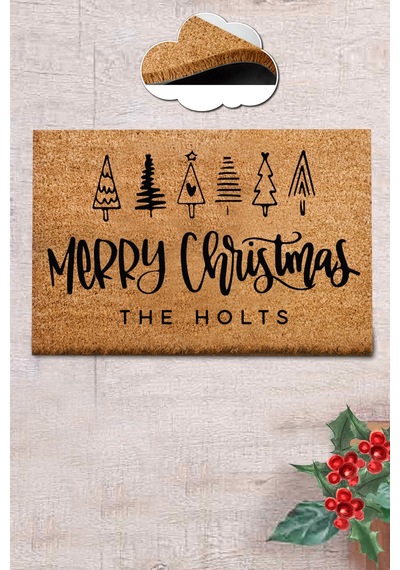 Coco Holts 40x60 Cm Kapı Önü Paspası, İç Ve Dış Kapı Paspası, Doğal Kıl Paspas Kahverengi