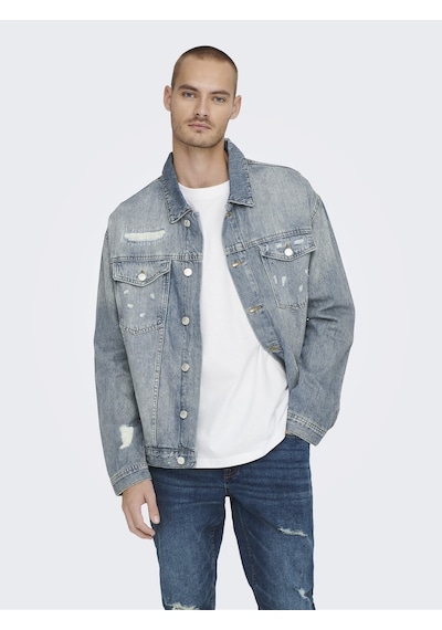 Only & Sons Erkek Kot Ceket 22023244 Mavi