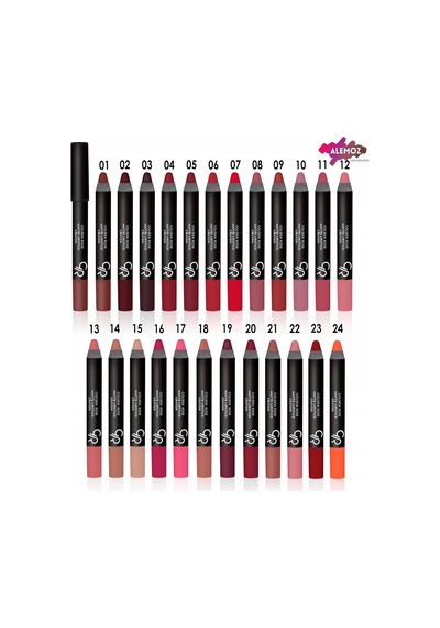 Matte Lipstick Crayon No: 26 - Besleyici Nemlendirici Mat Kalem Ruj Çok Renkli