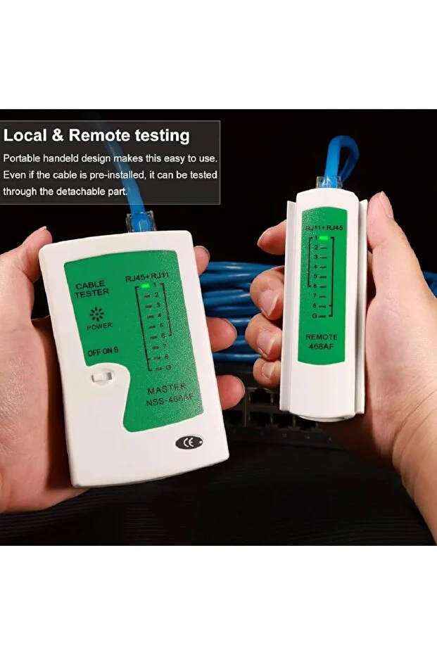 Rj45 Rj11 Rj12 Cat5 Cat 6 Ağ Lan Kablo Test Cihazı Test Cihazı Network Test Kontrol Cihazı 9 Volt Pil