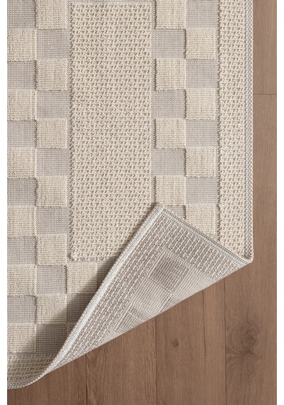 Sakura Sk014a Doğal Pamuk 2'li Banyo Paspas Seti 60x100 60x50cm Kaymaz Taban Makinada Yıkanabilir Kemik