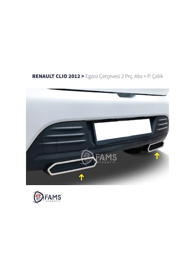 Renault Clio 4 2012 Üzeri Egzoz Çerçevesi 2 Prç. P.çelik+ Abs Hb